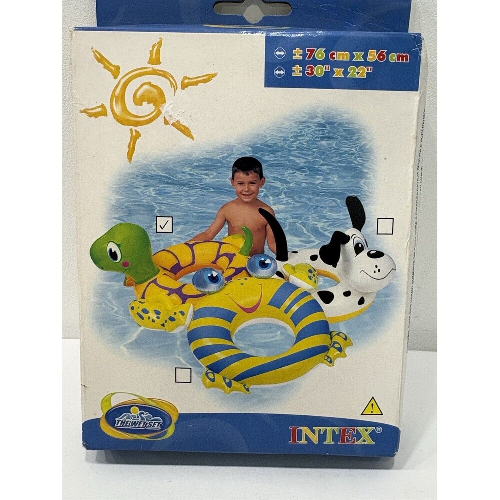 Intex The Wet Set 2003 Inflatable Deluxe Animal Ring 30"x x22” NEW SEALED Turtl